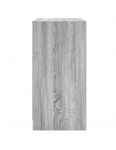 Mobile con Ante in Vetro Grigio Sonoma 68x37x75,5 cm 2