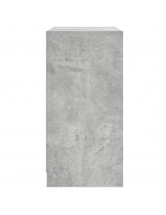 Mobile con Ante in Vetro Grigio Cemento 68x37x75,5 cm 2