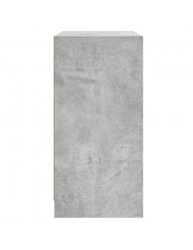 Mobile con Ante in Vetro Grigio Cemento 68x37x75,5 cm