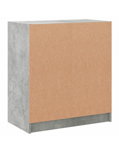 Mobile con Ante in Vetro Grigio Cemento 68x37x75,5 cm