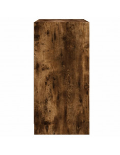 Mobile con Ante in Vetro Rovere Fumo 68x37x75,5 cm 2