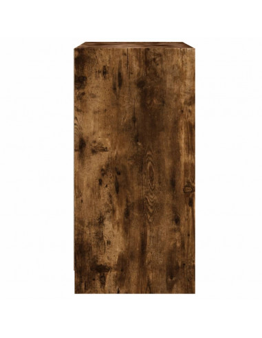 Mobile con Ante in Vetro Rovere Fumo 68x37x75,5 cm