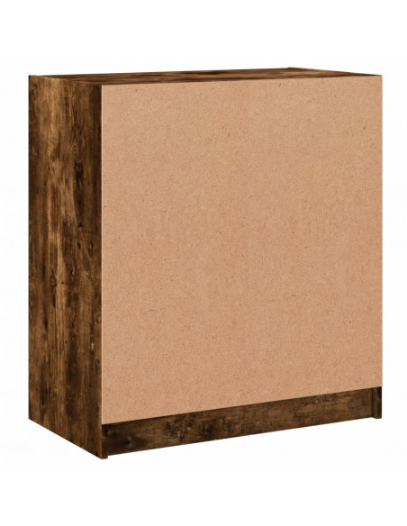 Mobile con Ante in Vetro Rovere Fumo 68x37x75,5 cm