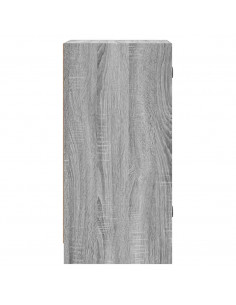 Mobile con Ante in Vetro Grigio Sonoma 35x37x75,5 cm 2