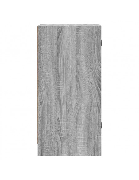 Mobile con Ante in Vetro Grigio Sonoma 35x37x75,5 cm