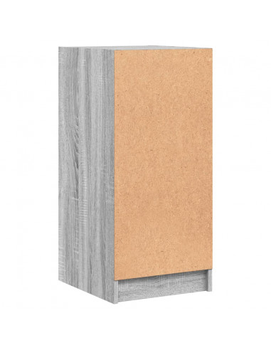 Mobile con Ante in Vetro Grigio Sonoma 35x37x75,5 cm