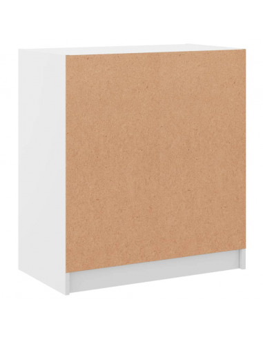 Mobile con Ante in Vetro Bianco 68x37x75,5 cm