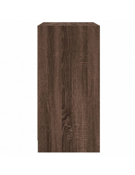 Mobile con Ante in Vetro Rovere Marrone 68x37x75,5 cm