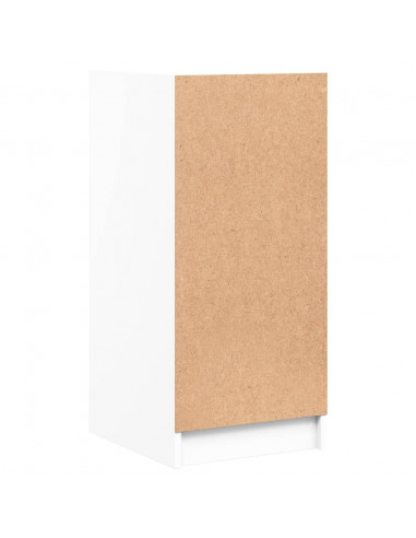 Mobile con Ante in Vetro Bianco 35x37x75,5 cm