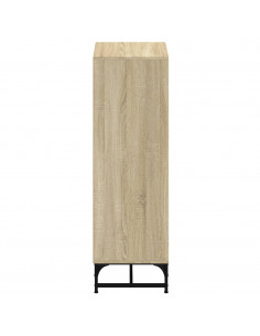 Credenza con Ante in Vetro Rovere Sonoma 35x37x120 cm 2