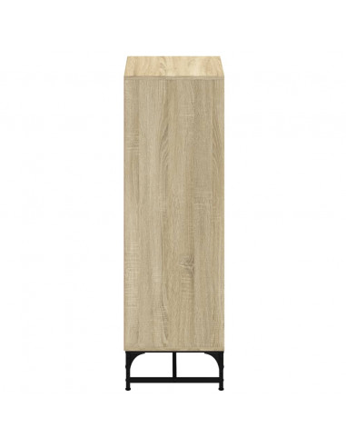 Credenza con Ante in Vetro Rovere Sonoma 35x37x120 cm