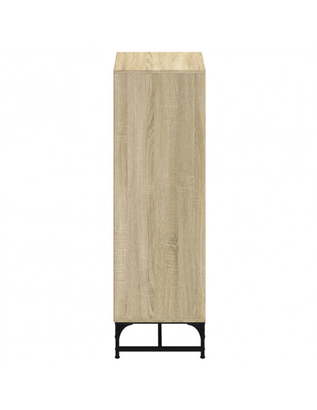 Credenza con Ante in Vetro Rovere Sonoma 35x37x120 cm