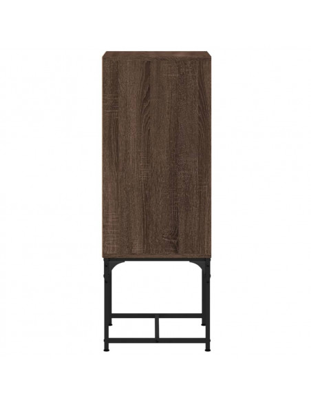 Mobile con Anta in Vetro Rovere Marrone 35x37x100 cm