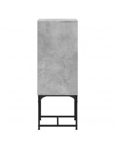Mobile con Anta in Vetro Grigio Cemento 35x37x100 cm 2