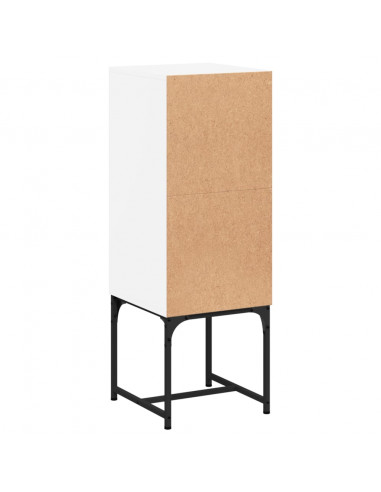 Mobile con Anta in Vetro Bianco 35x37x100 cm