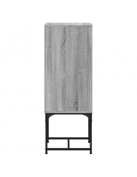 Mobile a Muro con Anta in Vetro Grigio Sonoma 35x37x100 cm