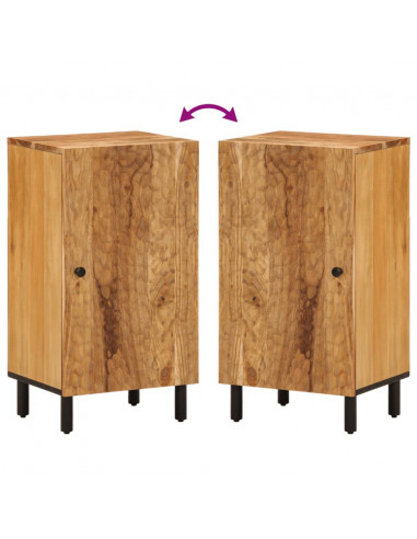 Credenza 40x33x75 cm in Legno Massello di Acacia