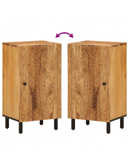 Credenza 40x33x75 cm in Legno Massello di Acacia