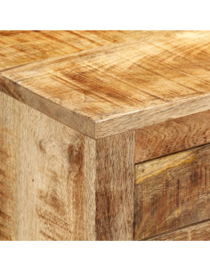 Credenza 80x30x65 cm in Legno Grezzo Massello di Mango 2