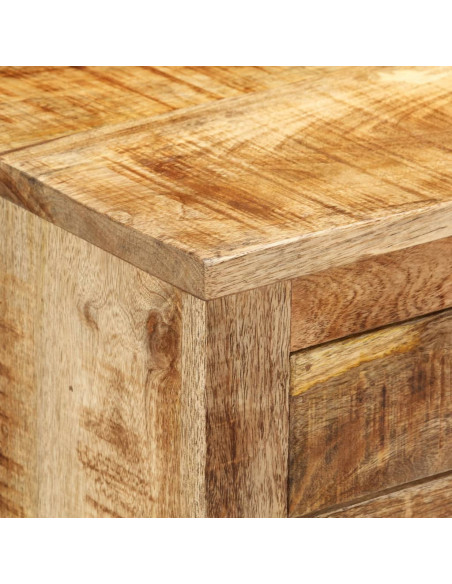 Credenza 80x30x65 cm in Legno Grezzo Massello di Mango