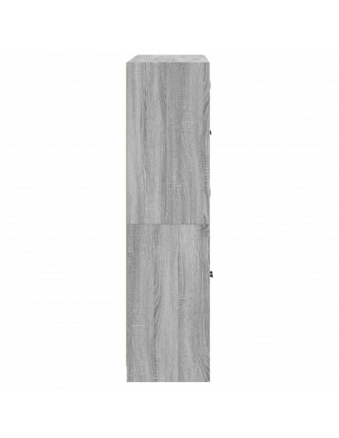 Libreria Ante Grigio Sonoma 136x37x142 cm in Legno Multistrato