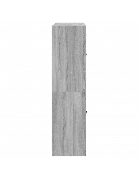 Libreria Ante Grigio Sonoma 136x37x142 cm in Legno Multistrato