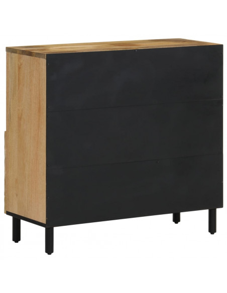 Credenza 80x33x75 cm in Legno Massello di Mango