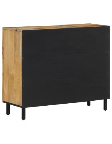 Credenza 90x33x75 cm in Legno Massello di Mango