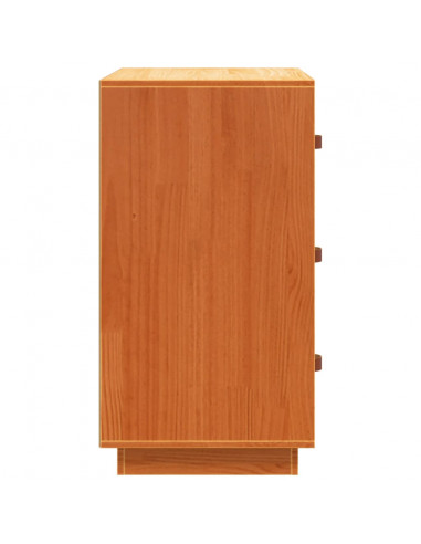 Credenza Marrone Cera 80x40x75 cm in Legno Massello di Pino