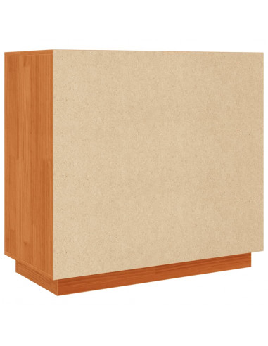 Credenza Marrone Cera 80x40x75 cm in Legno Massello di Pino