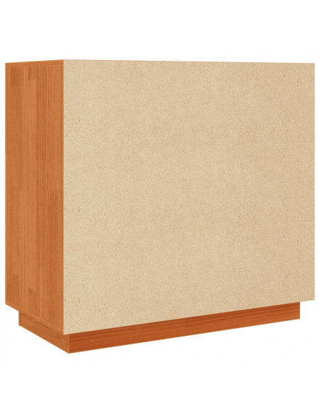 Credenza Marrone Cera 80x40x75 cm in Legno Massello di Pino