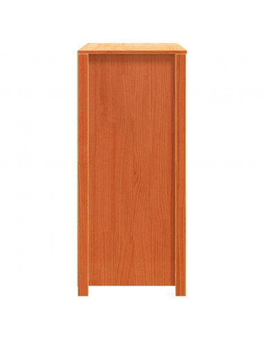 Armadietto Marrone Cera 100x40x90 cm in Legno Massello di Pino