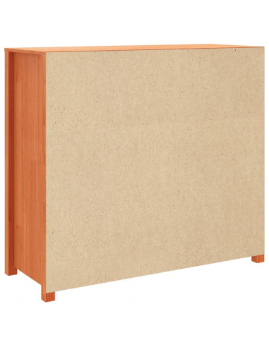 Armadietto Marrone Cera 100x40x90 cm in Legno Massello di Pino