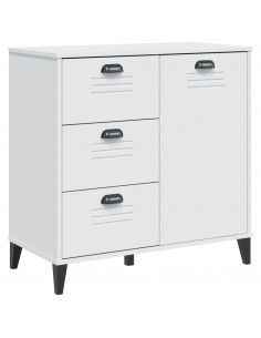 Credenza VIKEN Bianca 80x40x80 cm in Legno Massello di Pino 2