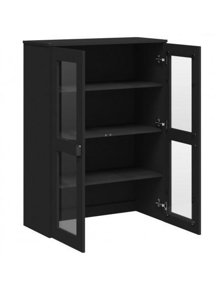 Piano per Credenza VIKEN Nero in Legno Massello di Pino