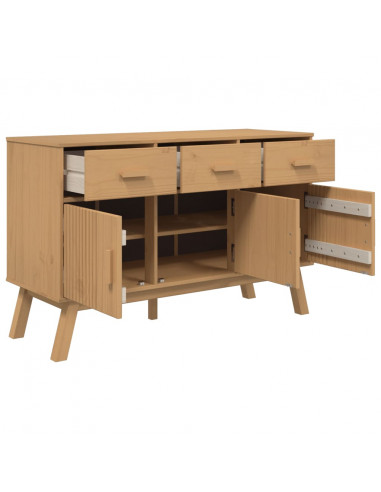 Credenza OLDEN Marrone 114x43x73,5 cm in Legno Massello di Pino