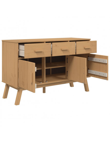 Credenza OLDEN Marrone 114x43x73,5 cm in Legno Massello di Pino