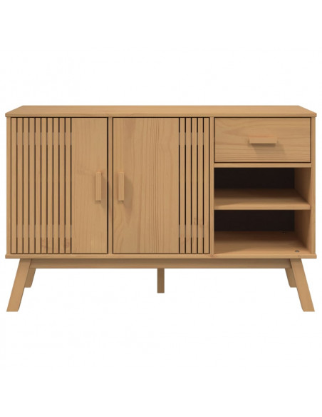 Credenza OLDEN Marrone 114x43x73,5 cm in Legno Massello di Pino