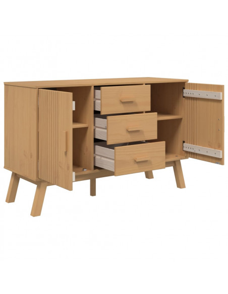 Credenza OLDEN Marrone 114x43x73,5 cm in Legno Massello di Pino