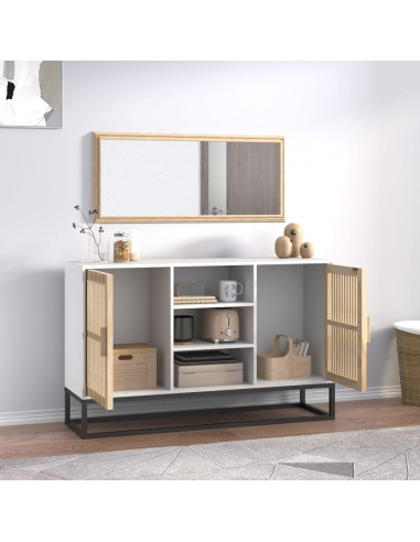 Credenza Bianca 105x30x65 cm in Legno Multistrato