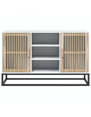 Credenza Bianca 105x30x65 cm in Legno Multistrato