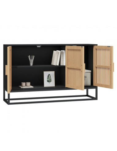 Credenza Nera 105x30x65 cm in Legno Multistrato
