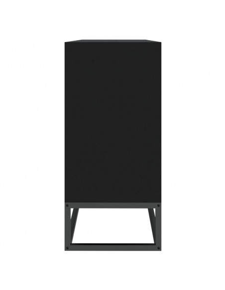 Credenza Nera 105x30x65 cm in Legno Multistrato