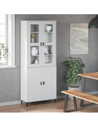 Piano per Credenza VIKEN Bianco in Legno Massello di Pino