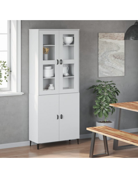 Piano per Credenza VIKEN Bianco in Legno Massello di Pino