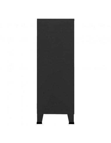 Armadio Classificatore Industriale Nero 75x40x115 cm in Metallo