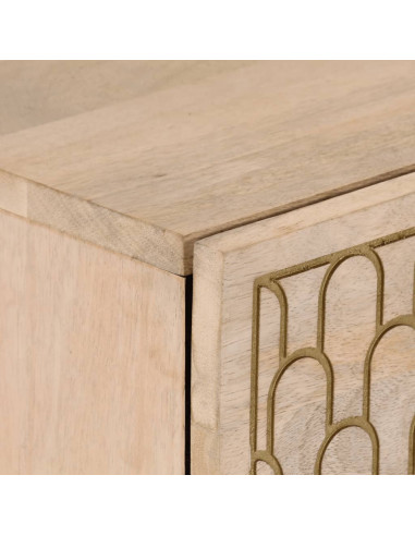 Credenza 80x33x75 cm in Legno Massello di Mango