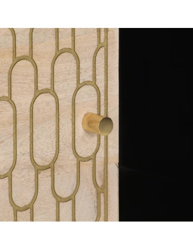 Credenza 80x33x75 cm in Legno Massello di Mango