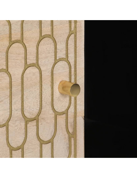 Credenza 80x33x75 cm in Legno Massello di Mango