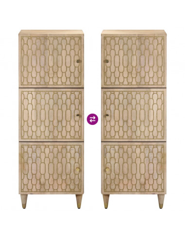 Credenza 40x33x110 cm in Legno Massello di Mango